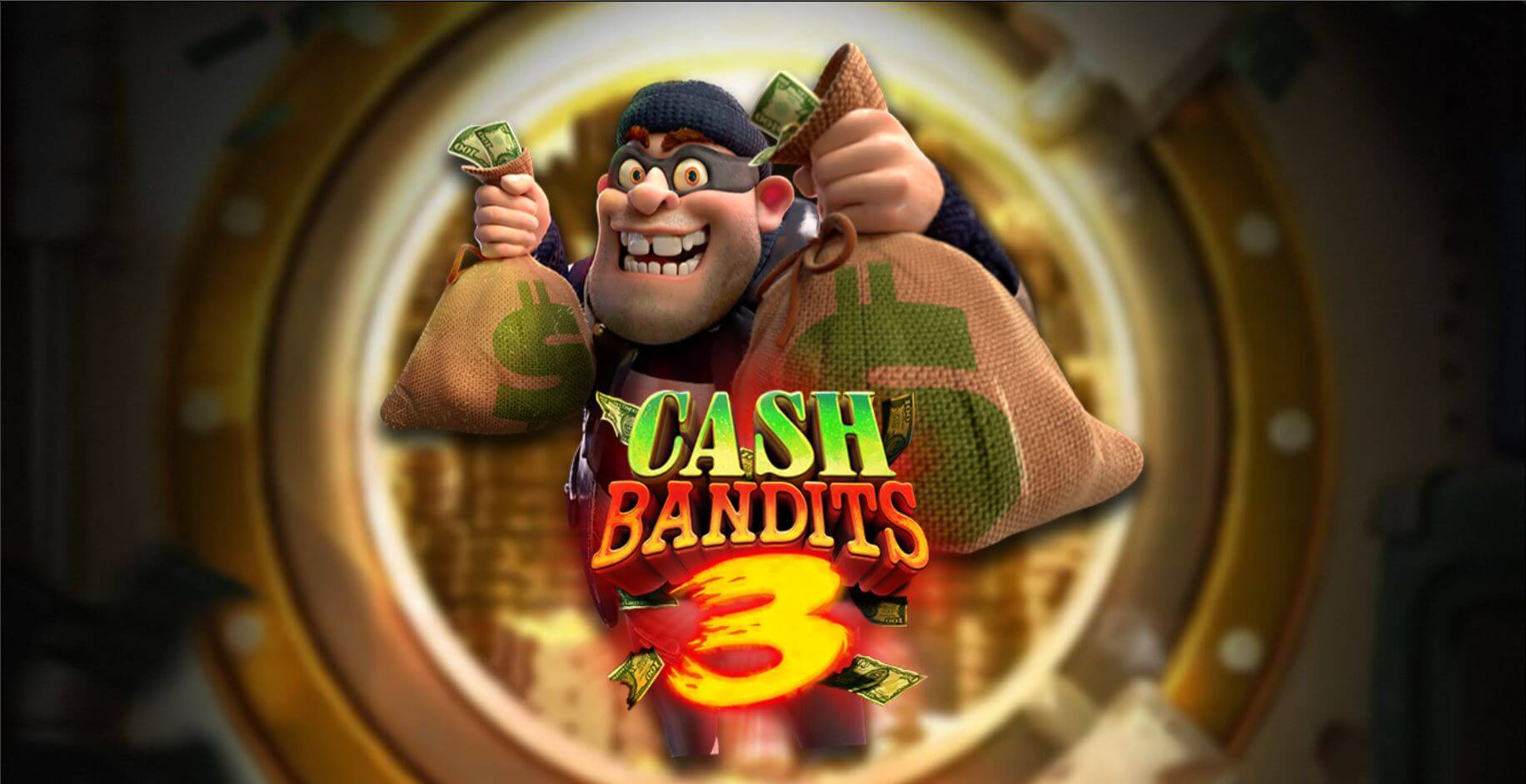 Cash Bandits 3 online slot game intro screen