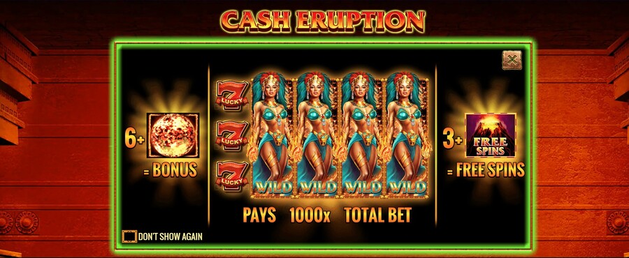 Cash Eurption online slot game bonus free spins