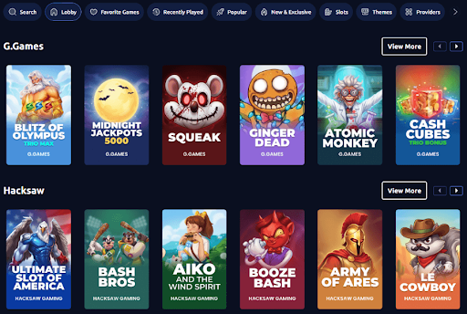 Casino LuckyStake Interface Image