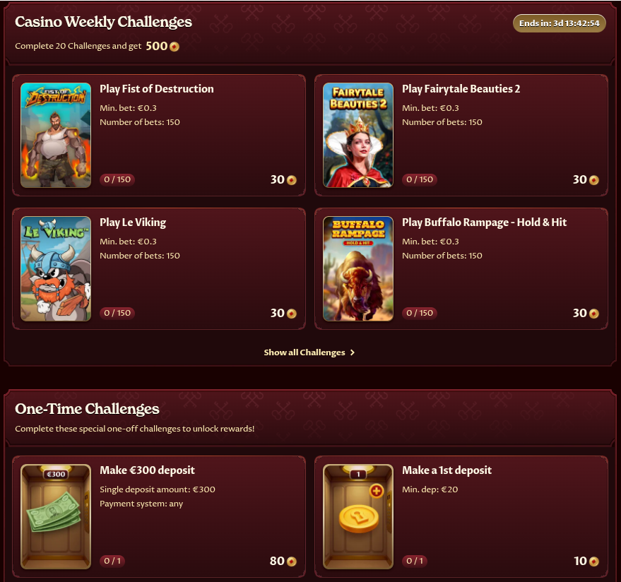 Casoola Casino Challenges