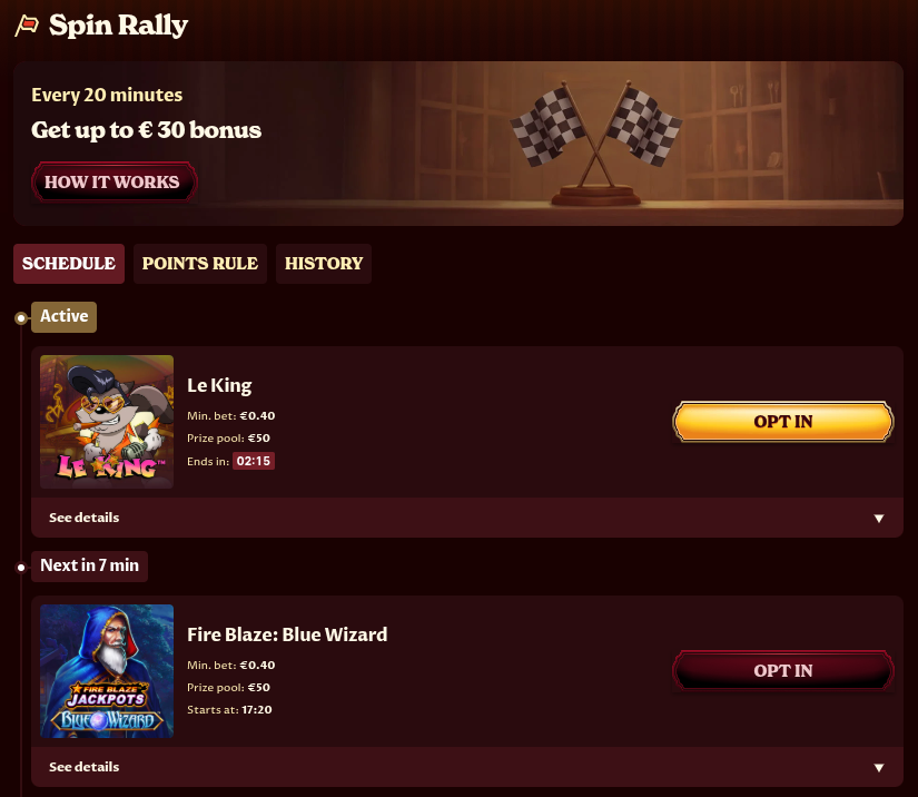 Casoola Casino Spin Rally