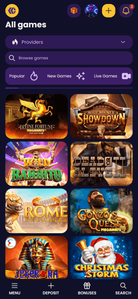 CazzyGames Casino Game Library