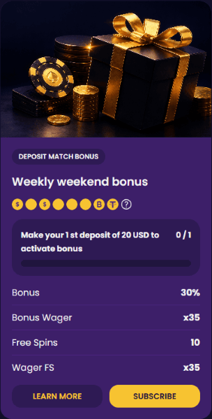 CazzyGames Casino Weekly Bonus