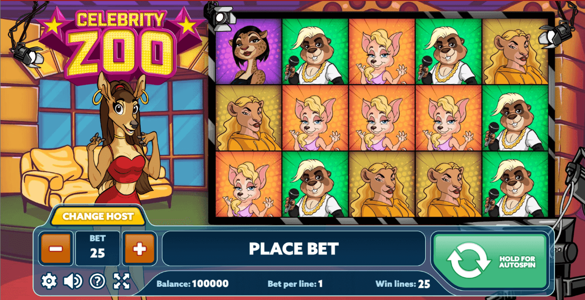 Celebrity Zoo Online Slots Game Reels