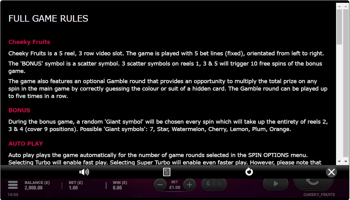 GAMEVY_CHEEKY_FRUITS_SLOT_BONUS_FEATURES