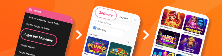 Instrucciones para encontrar y jugar títulos de BGaming en Jugar por Monedas