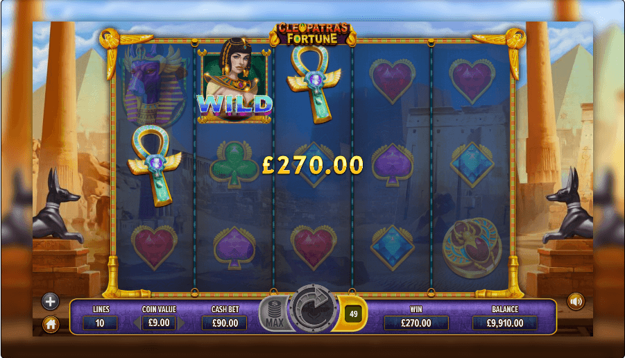 Cleopatra's Fortune Online Slot Game Win