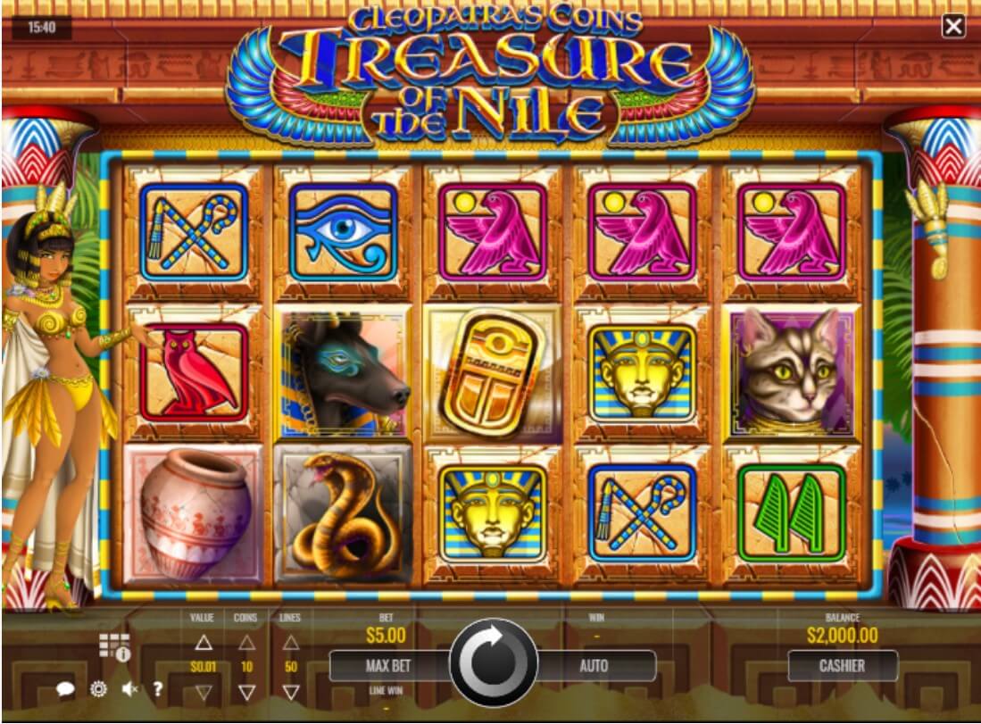 Play queen of the nile slot machine