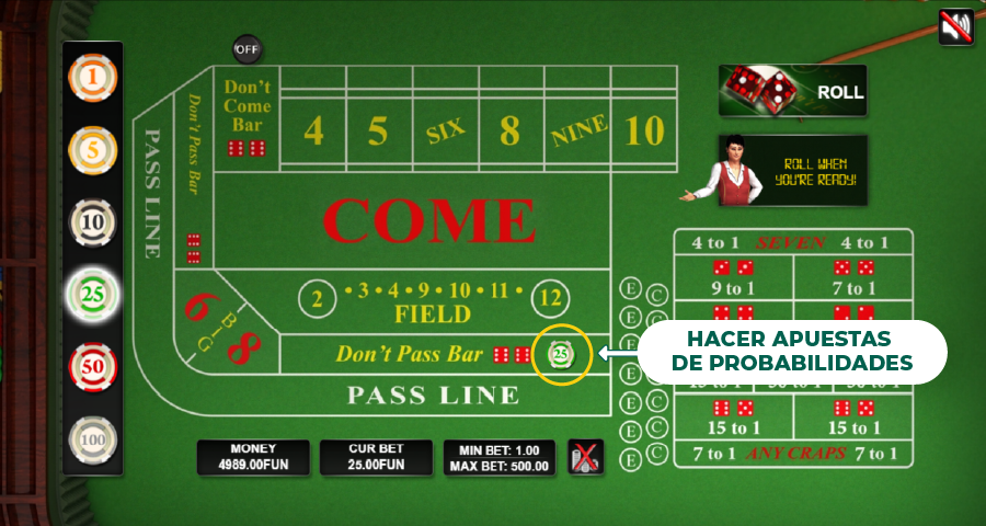 imagen de juego de dados realiza apuestas de probabilidades