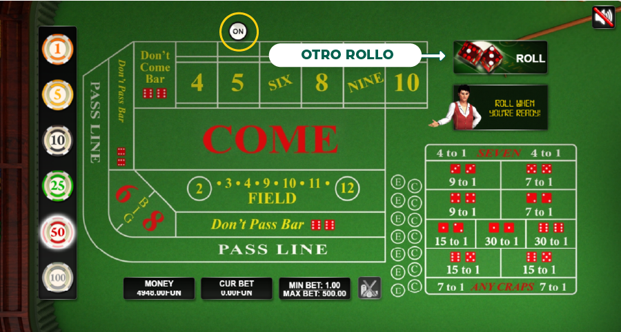 imagen de juego de dados otro lanzamiento