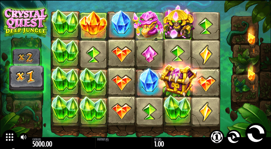 Crystal Quest: Deep Jungle Online Slot Game Reels