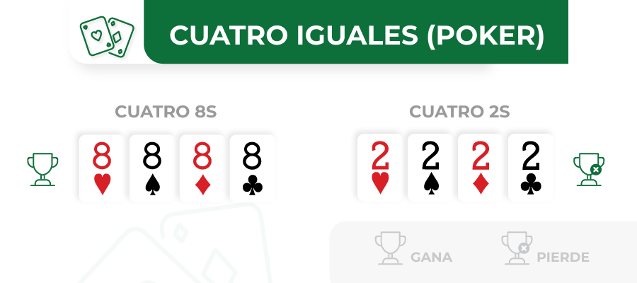 Imagen de cuatro 8s vs cuatro 2s