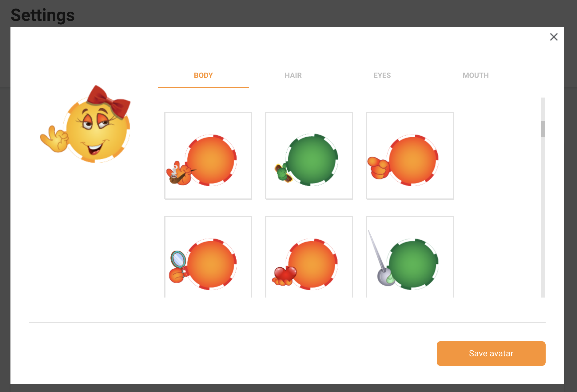 Customize Your Avatar screenshot