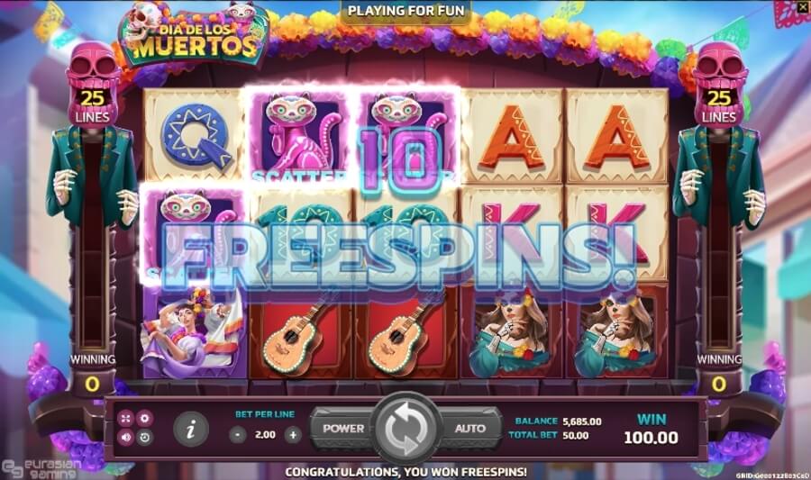Dia De Los Muertos Online Slots Game Features