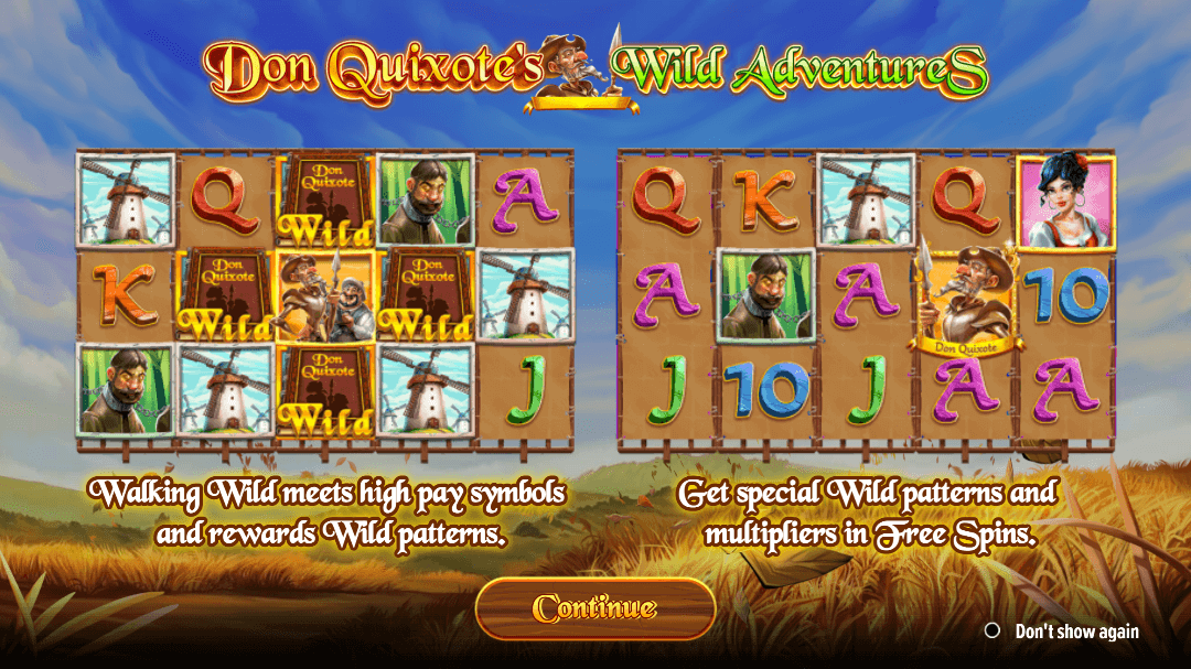 Don Quixote's Wild Adventures Online Slots Game Features