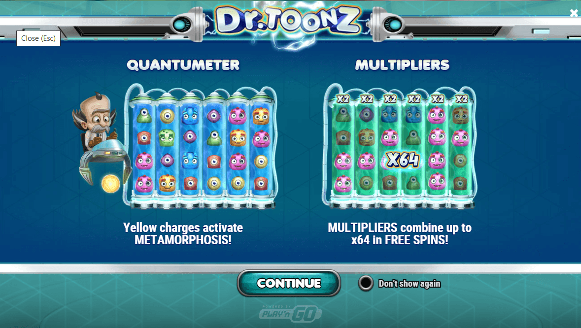 Dr Toonz Online Slots Game Features