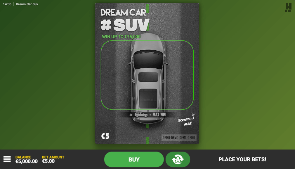 Dream Car SUV online scratch card game