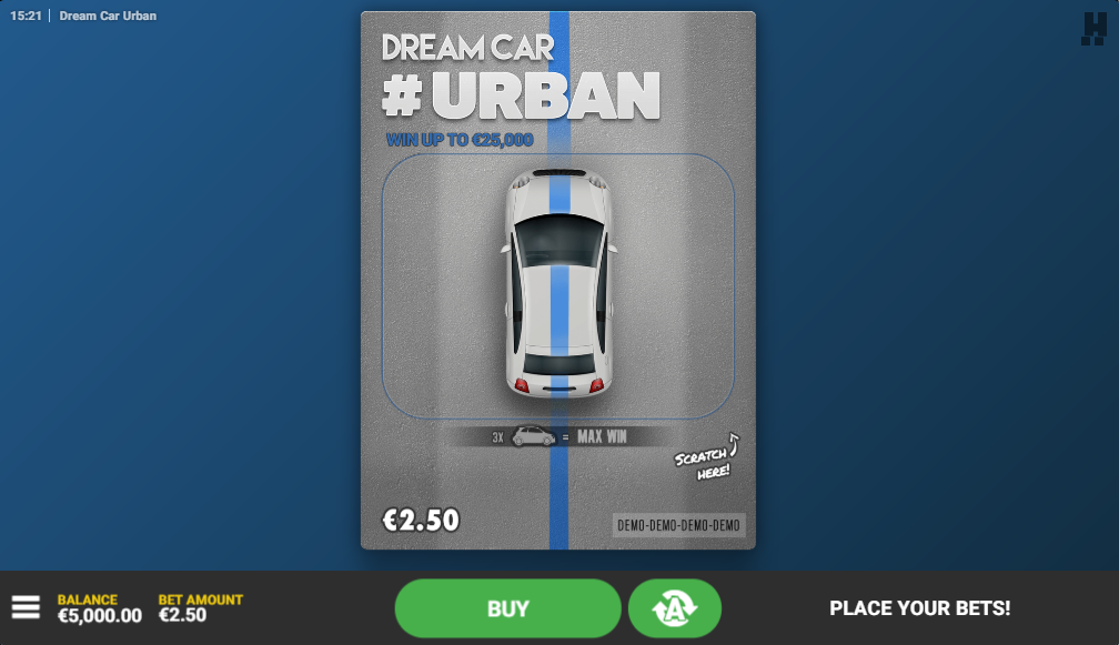 Dream Car Urban online scratch card game
