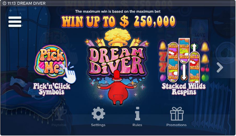 Dream Diver online slot game maximum win