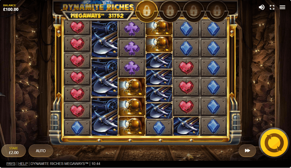 Dynamite Riches MegaWays Online Slots Game Reels