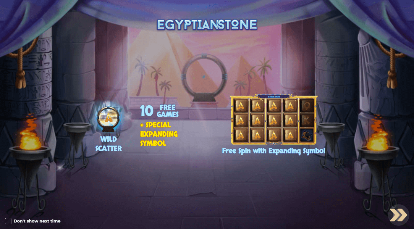 Egyptian Stone online slot game bonus feature