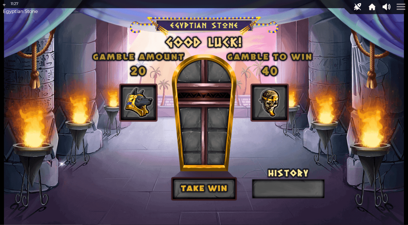Egyptian Stone online slot game gamble feature