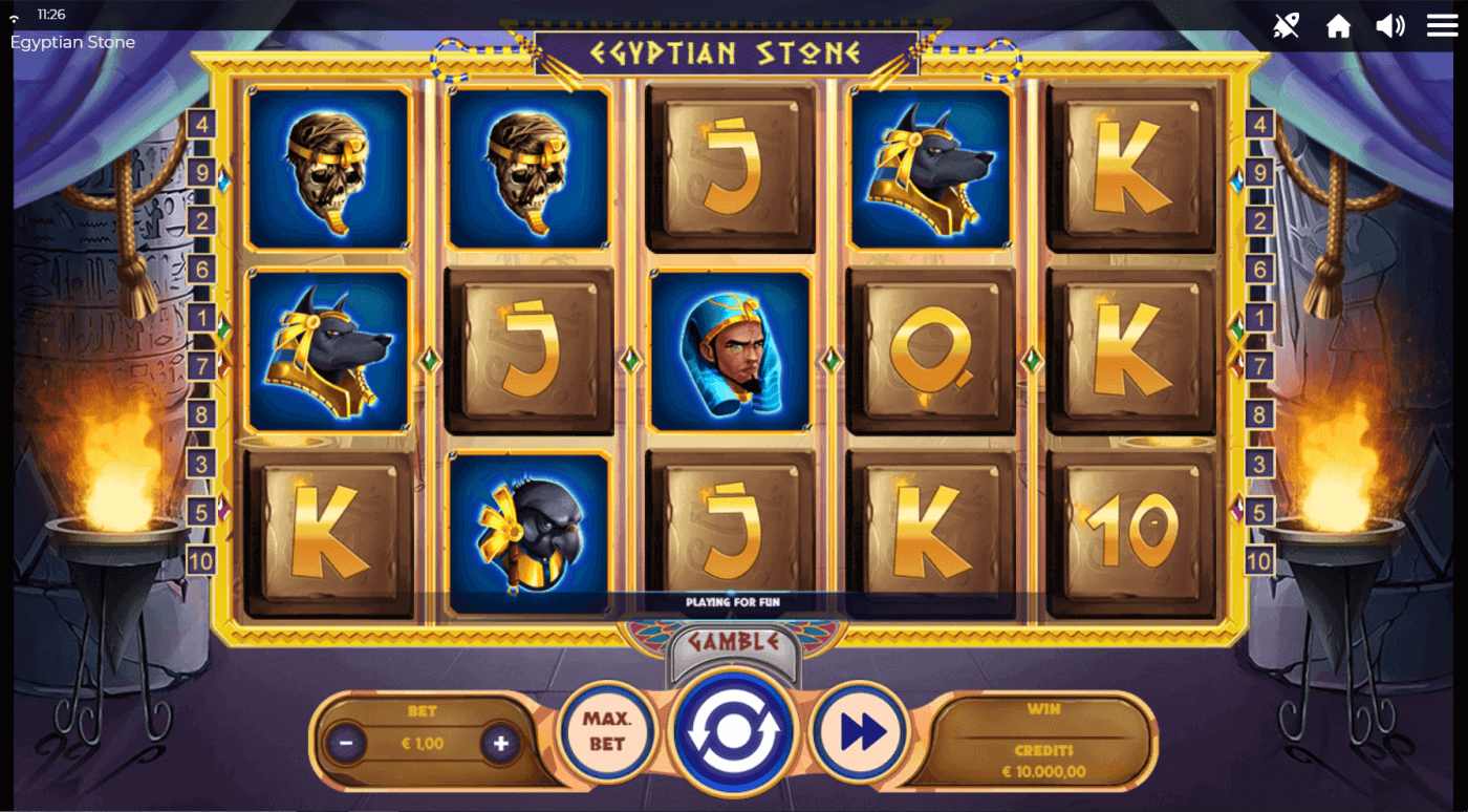 Egyptian Stone online slot game reels