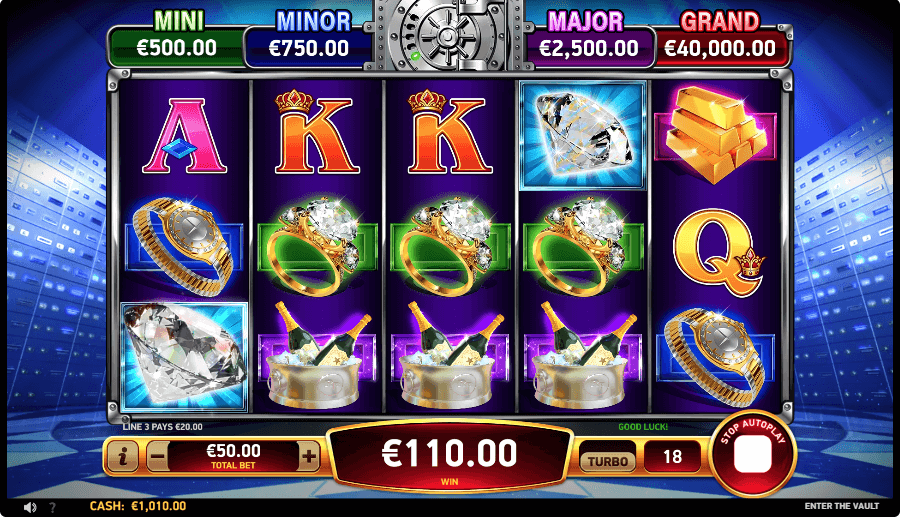 Enter the Vault Online Slots Game Win