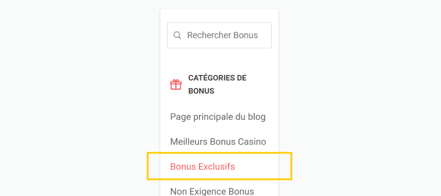 Page Dediee aux Bonus Exclusifs