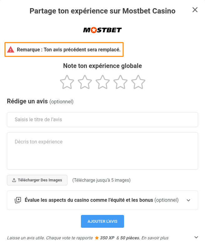 Mettre à jour votre formulaire d'évaluation