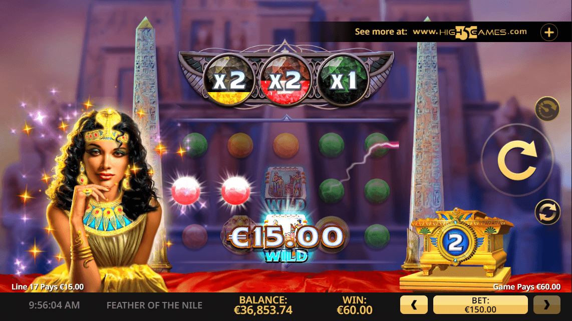 Feather of the Nile Online Slots Game Features