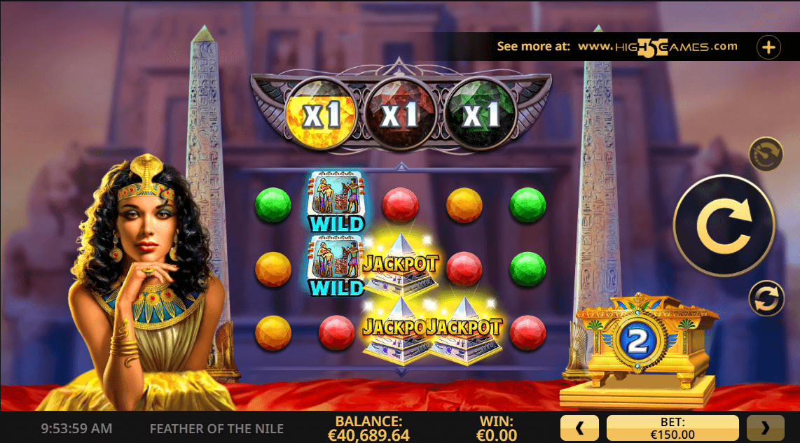 Feather of the Nile Online Slots Game Reels
