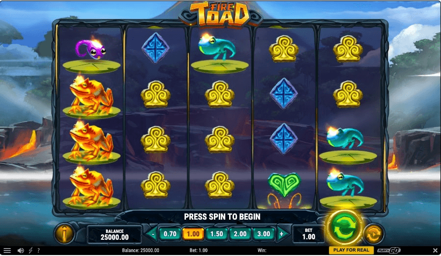 Fire Toad online slot game reels