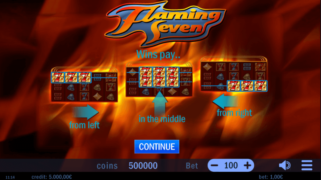 free slots flaming sevens
