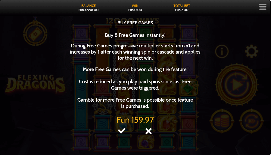 Flexing Dragons Online Slot Game Features