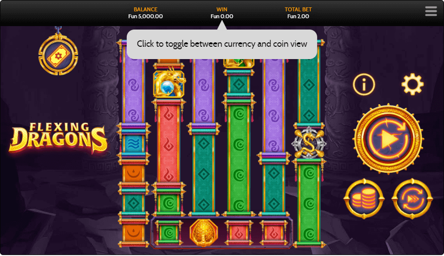 Flexing Dragons Online Slot Game Reels