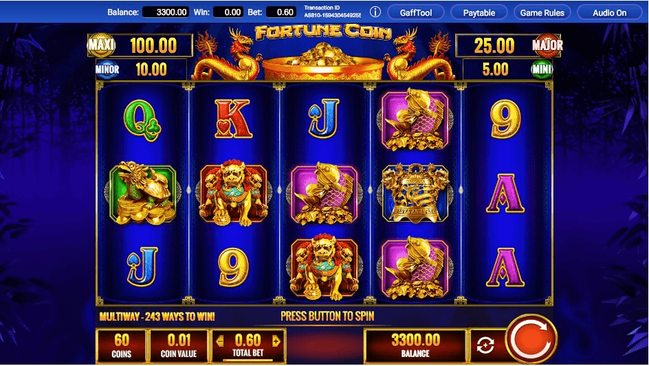 Fortune Coin Free to play online Slot reels