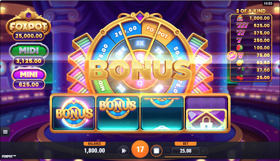 Foxport slot bonus round trigger