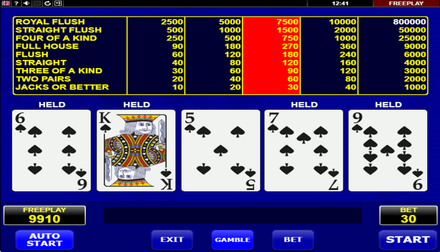 Video Poker - Play the Best Video Poker Games - 9/6