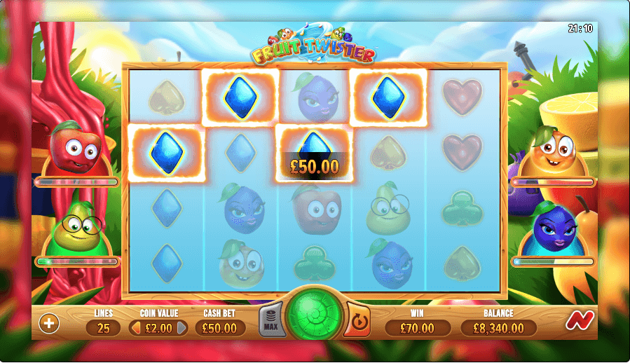 Fruit Twister online slot game big win