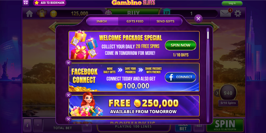Gambino Slots Social Casinos Facebook Rewards