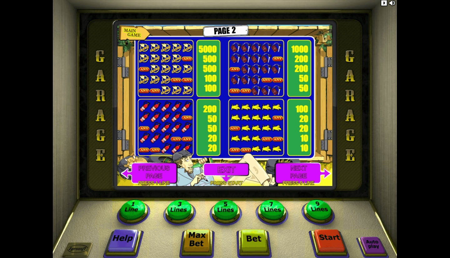 Garage Igrosoft online slot game win lines
