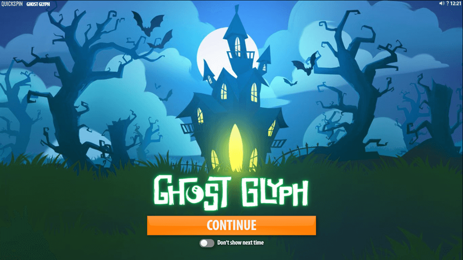 Ghost Glyph Online Slot Game Landing Page