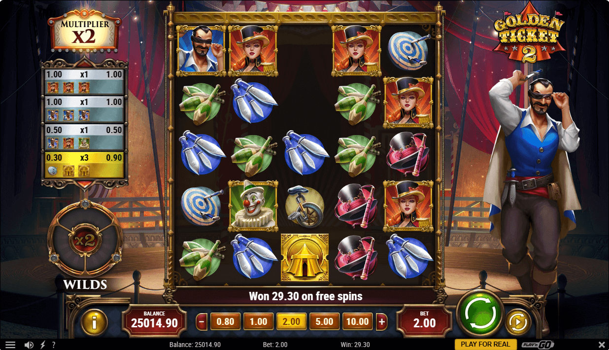 Golden Ticket 2 Online Slot Game Reels