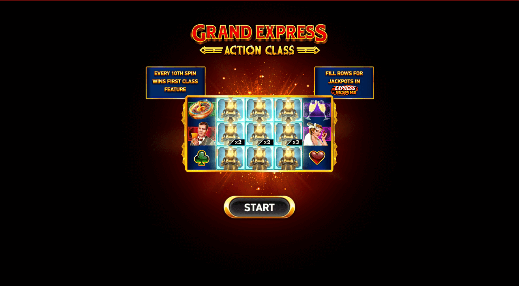 Grand Express Action Class online slot game intro