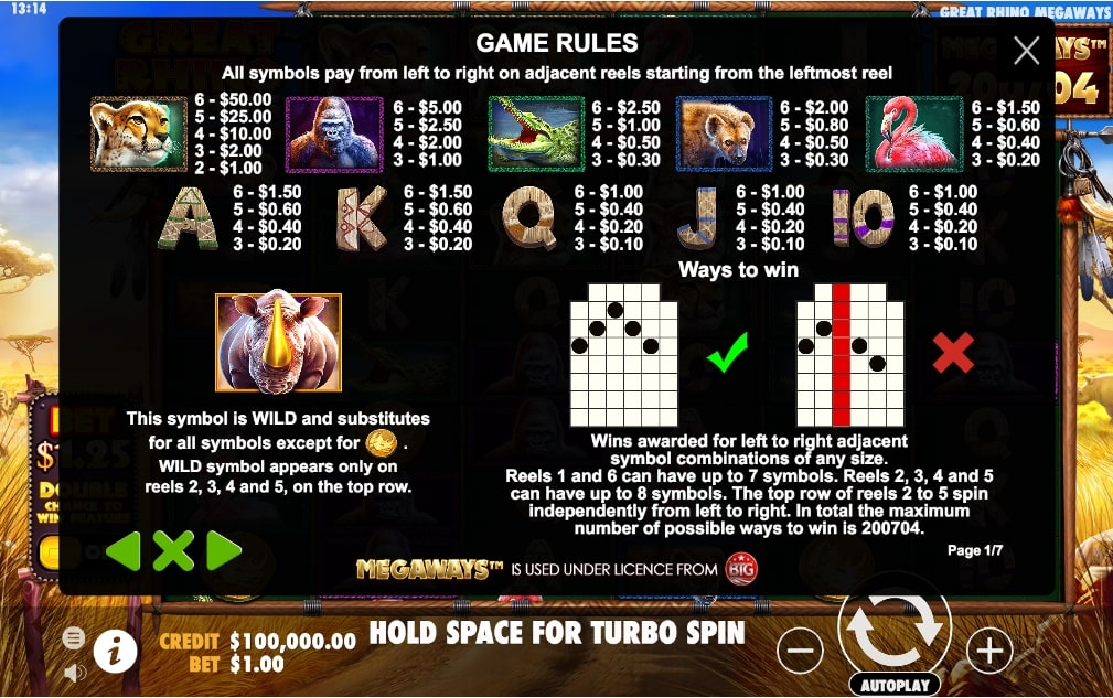 PRAGMATIC_PLAY_GREAT_RHINO_MEGAWAYS_SLOT_PAYTABLE
