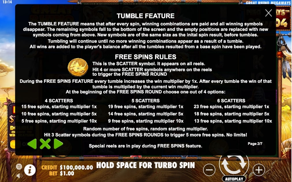 PRAGMATIC_PLAY_GREAT_RHINO_MEGAWAYS_SLOT_BONUS_FEATURES