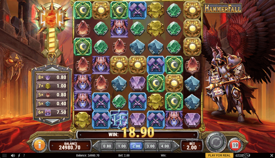 Hammer Fall online slot game big win