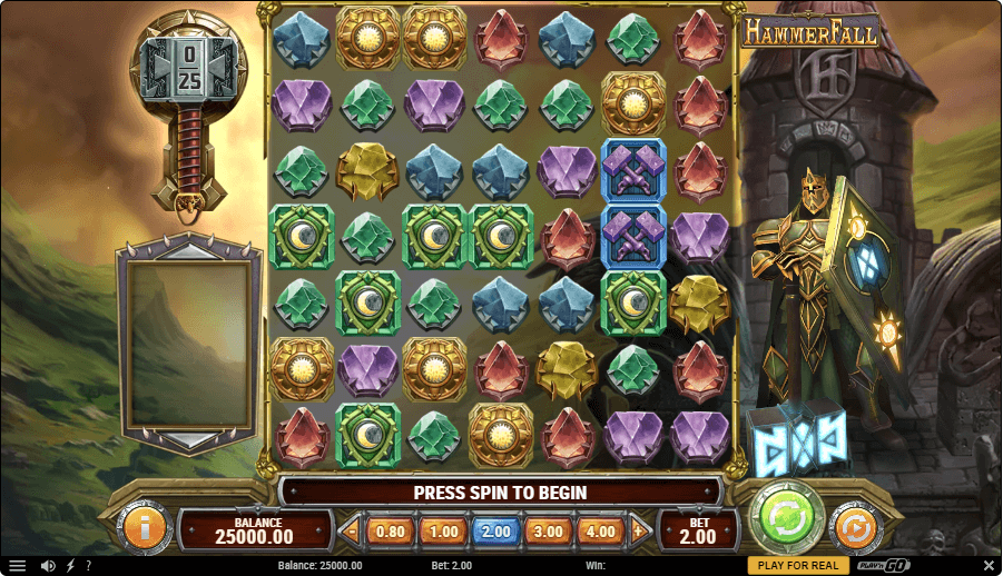 Hammer Fall online slot game reels