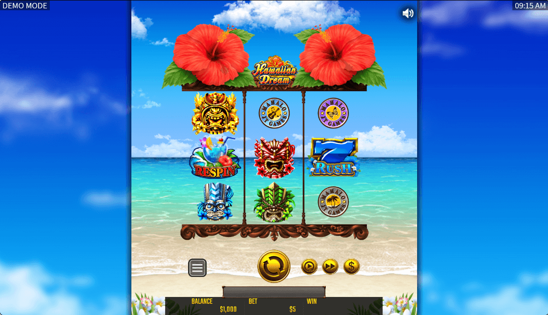 Hawaiian Dream Online Slots Game Reels